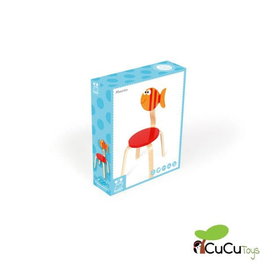 Cadeira infantil com decoração de peixe Maurice