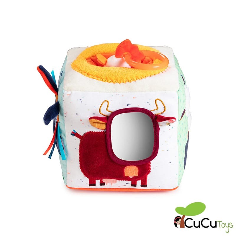 Cubo de atividades com sons de fazenda