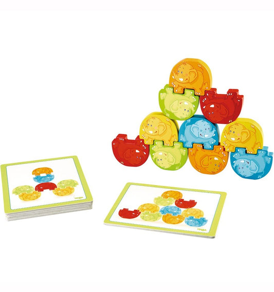 Wooden Elephants Stacking Game