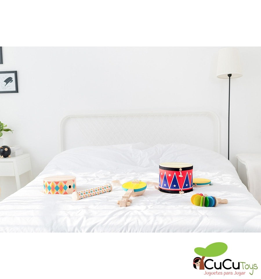 Timbal de juguete, instrumento musical infantil