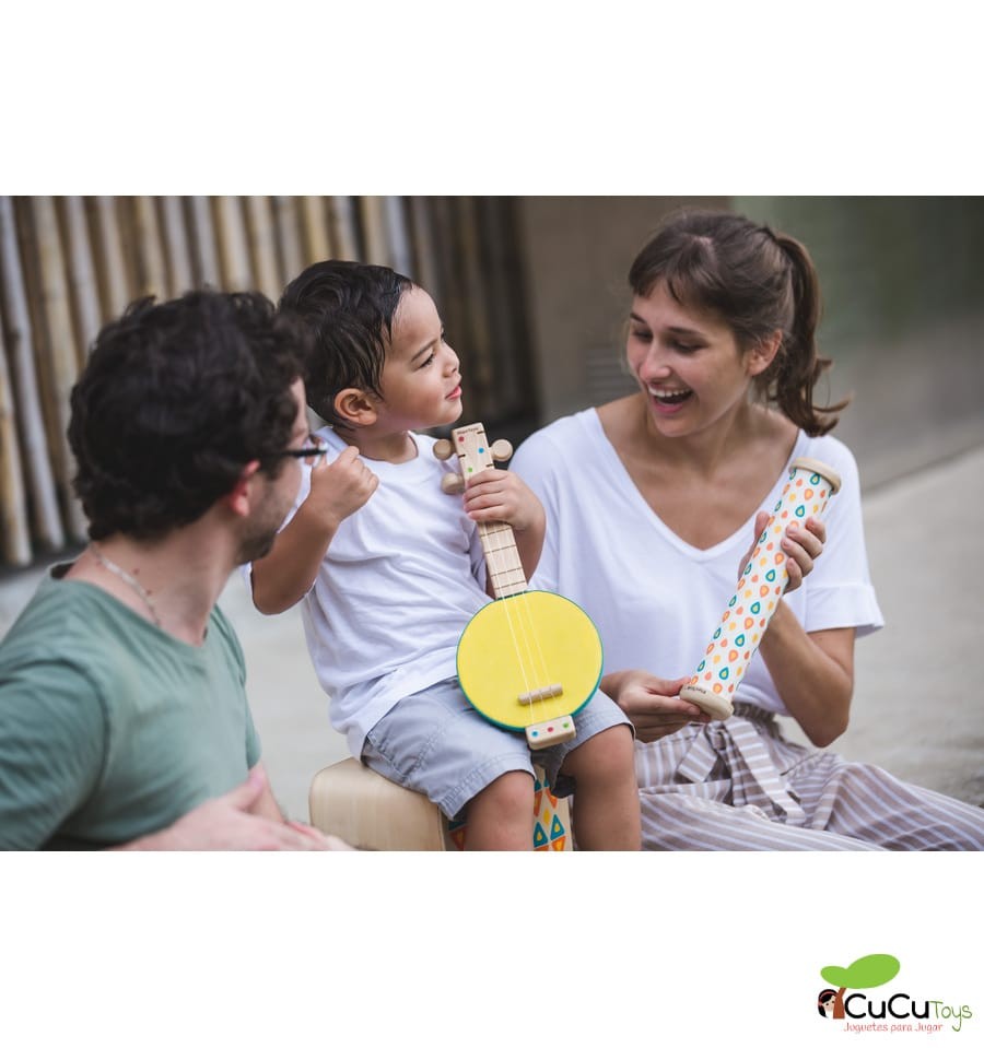Banjolele, wooden toy with sound