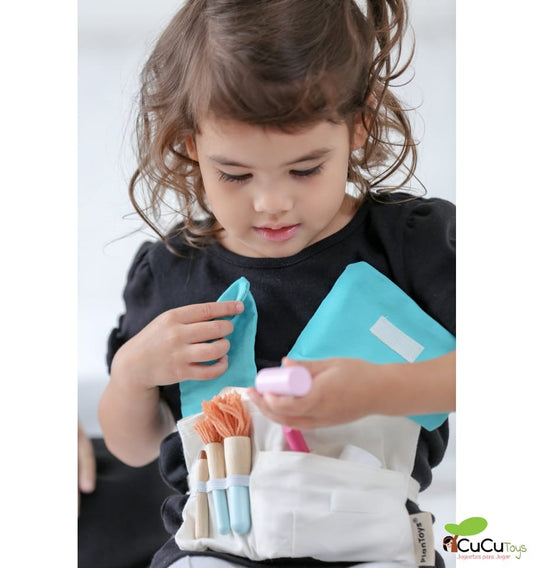 Conjunto de maquiagem, brinquedo de madeira