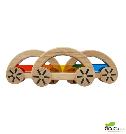 Carro aquático, brinquedo de madeira