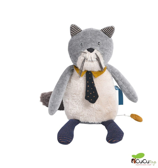 Fernand, musical plush cat - Les Mustaches