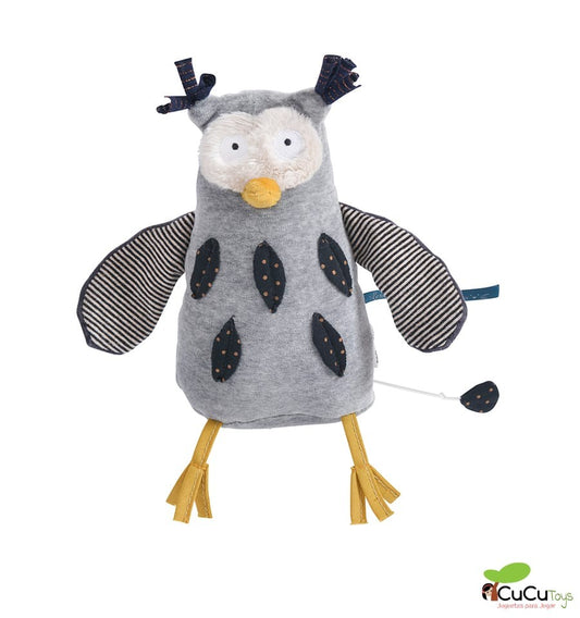Musical owl doll - Les Moustaches