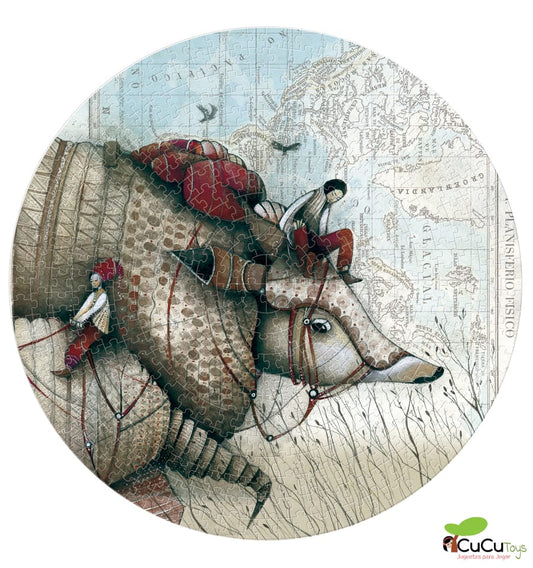 Avec tatou, 500 piece circular puzzle