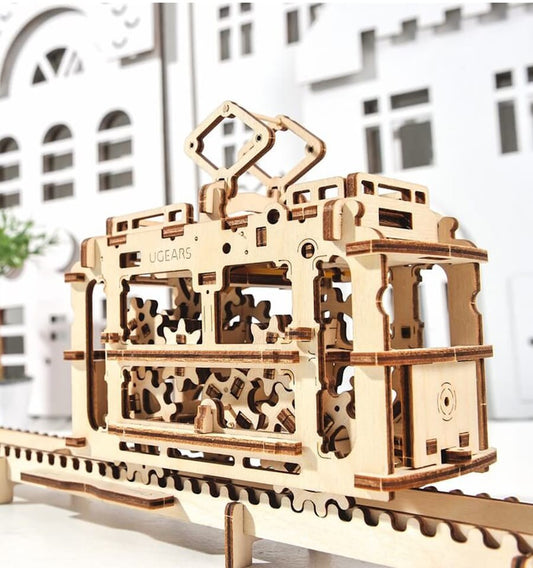 UGears - Tram on Rails, 3D Wooden Kit