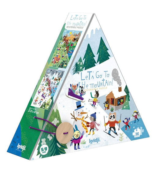 Let's go to the mountain, 36-piece reversible puzzle