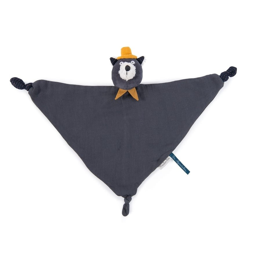 Dark grey cat blanket - Les Moustaches