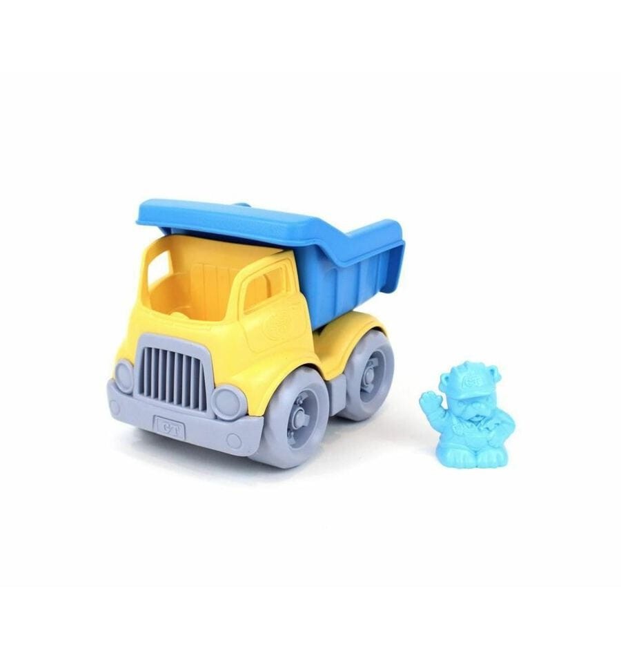 Caminhão basculante azul pequeno, brinquedo ecológico