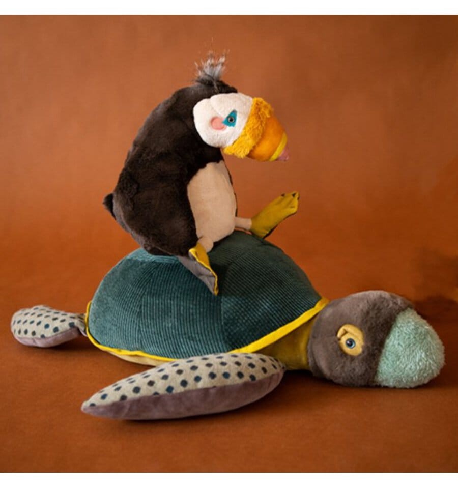 Large Stuffed Turtle - Around the World