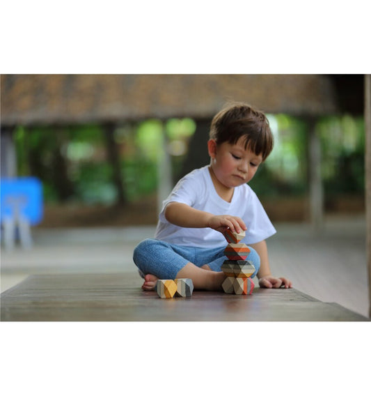 GEO Stacking Rocks, Wooden Toy