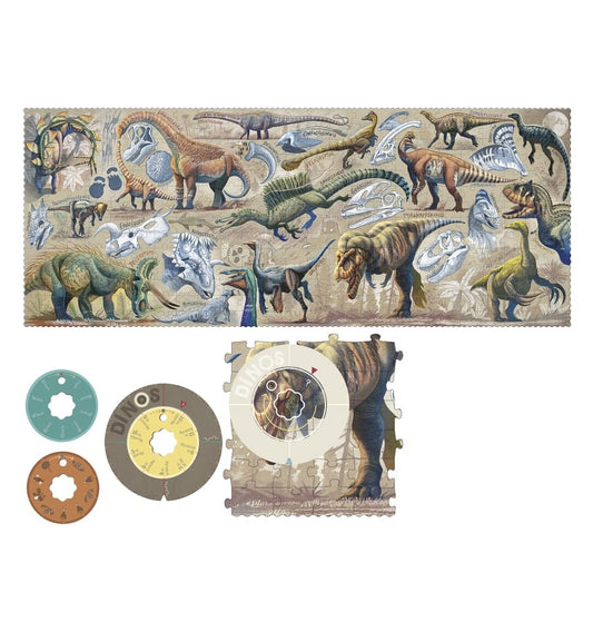 Dinos Explorer, 350-piece activity puzzle