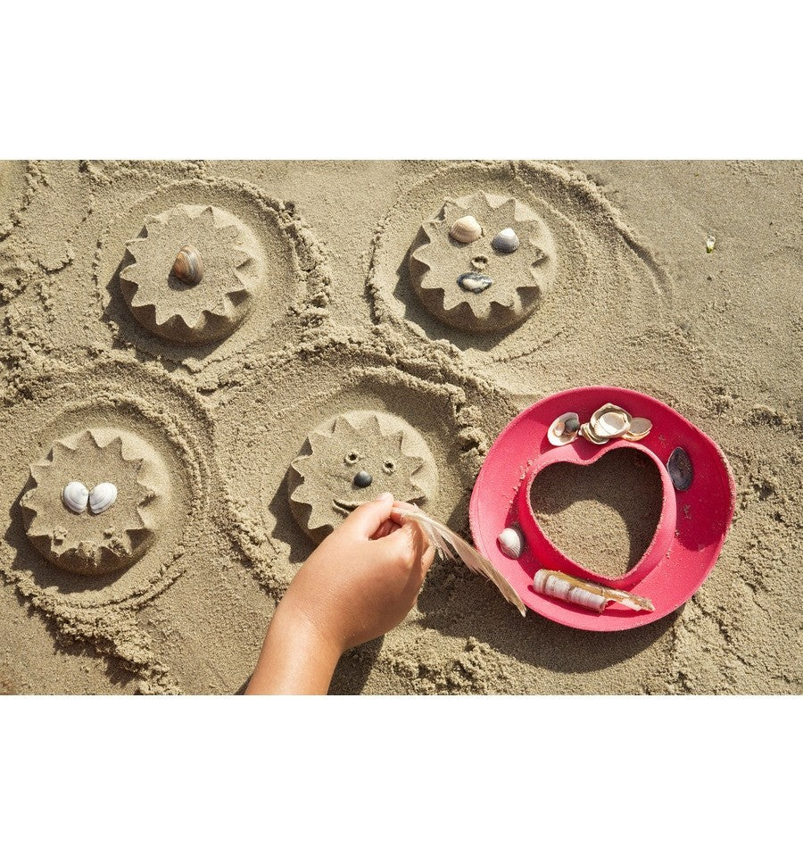 Corazón Amarillo, moldes mágicos, juguete de playa