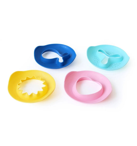 Coração Amarelo, Moldes Mágicos, Brinquedo de Praia