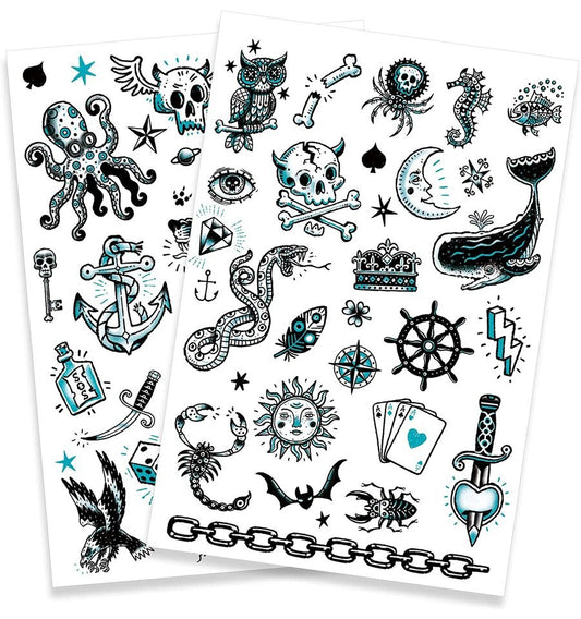 Adesivos de tatuagem do lado negro