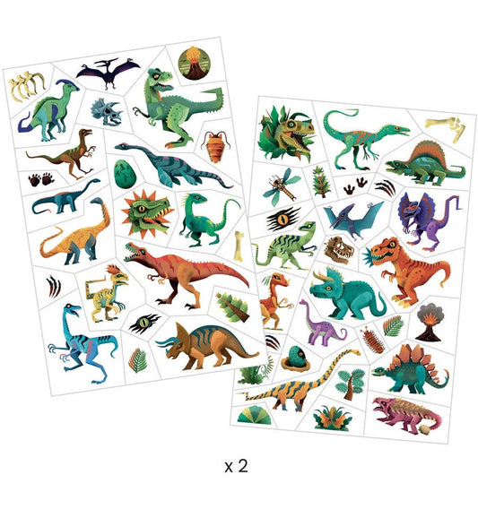 Adesivos de tatuagem DinoClub