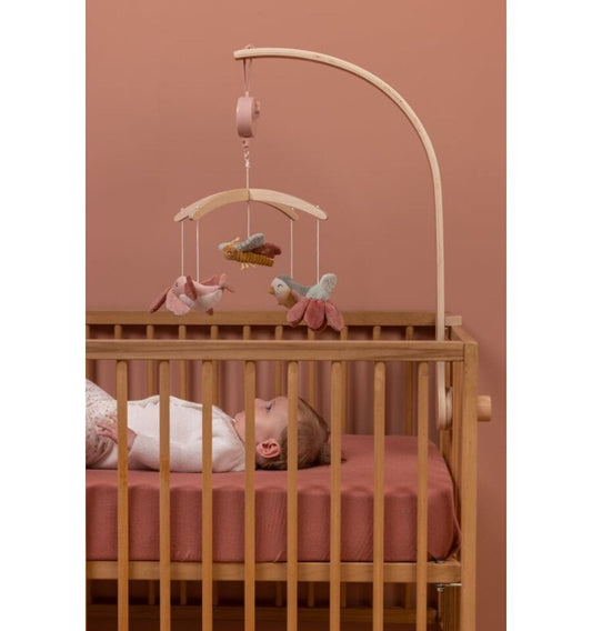 Wooden musical mobile Flowers and butterflies