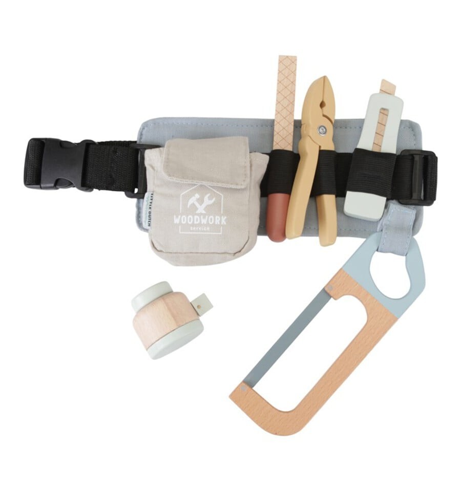 Tool belt, wooden toy