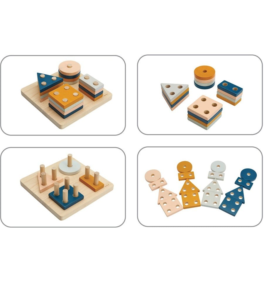 Figuras geométricas de pomar, brinquedo educativo