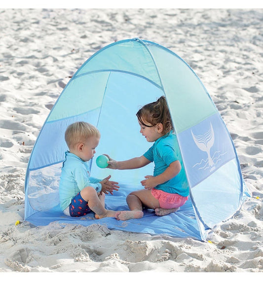 Abrigo pop-up com proteção solar UV50, brinquedo de praia