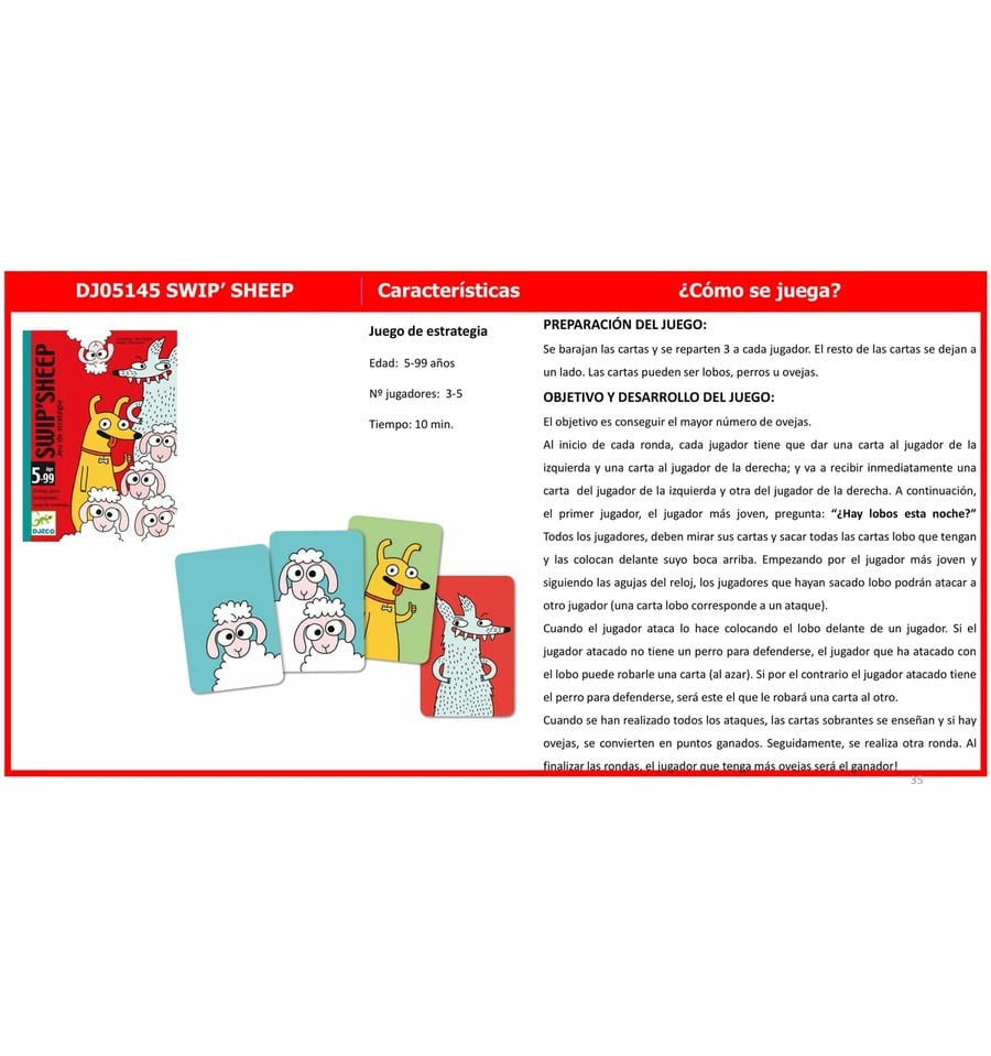 Swip'sheep, juego de cartas