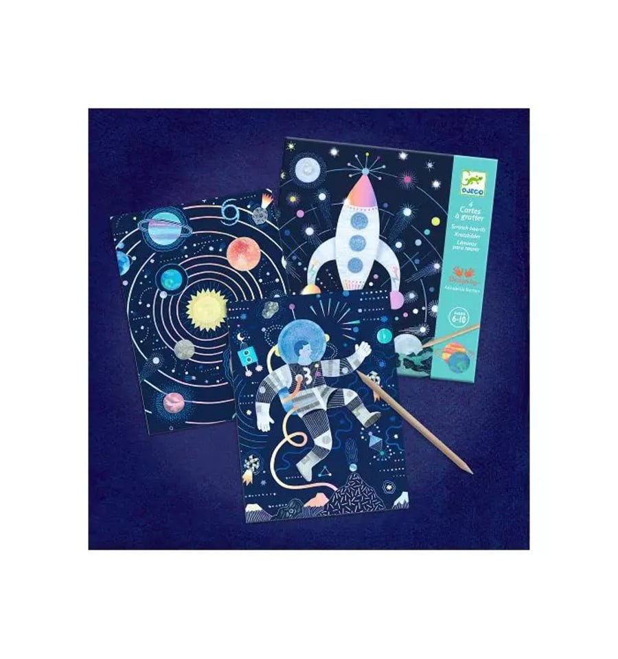 Tarjetas para raspar. Misión cósmica