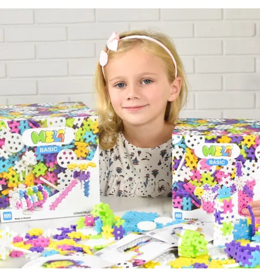 Meli - Basic Constructor Pastel Blocks, 200 pieces