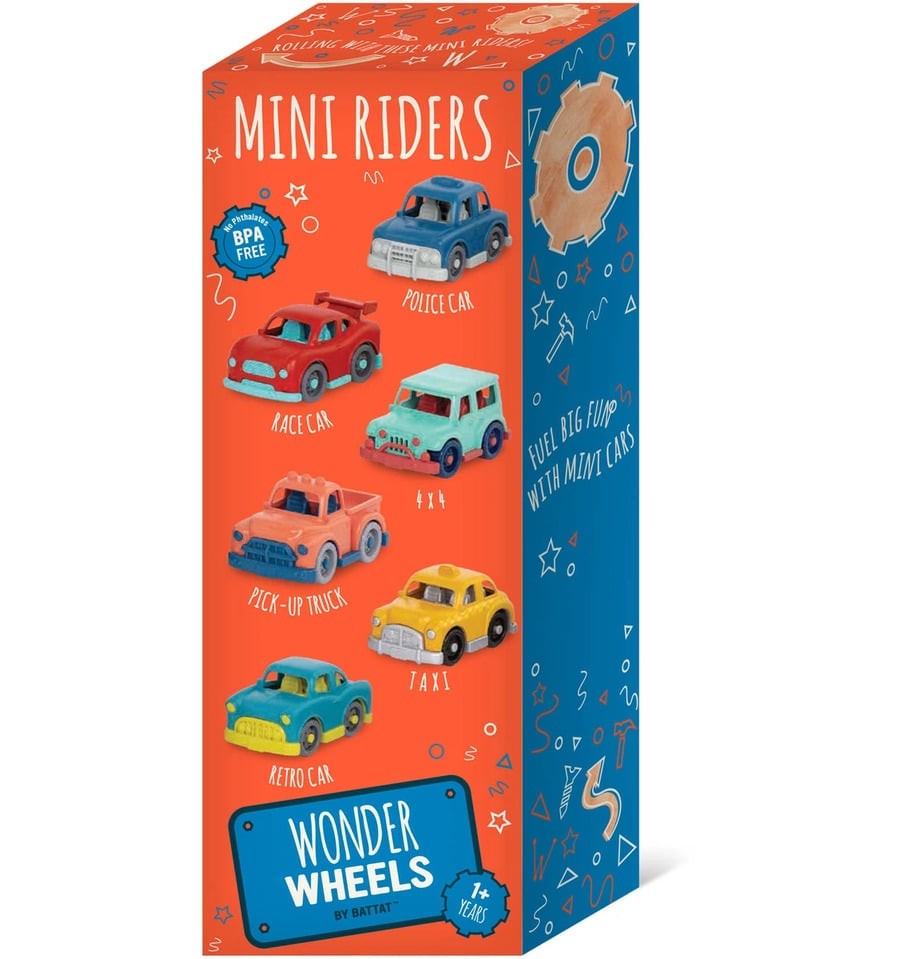 Conjunto de 6 mini carros Wonder Wheels
