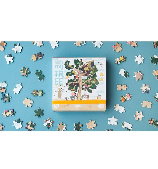 Pocket My Tree, Puzzle silueta y reversible de 100 piezas