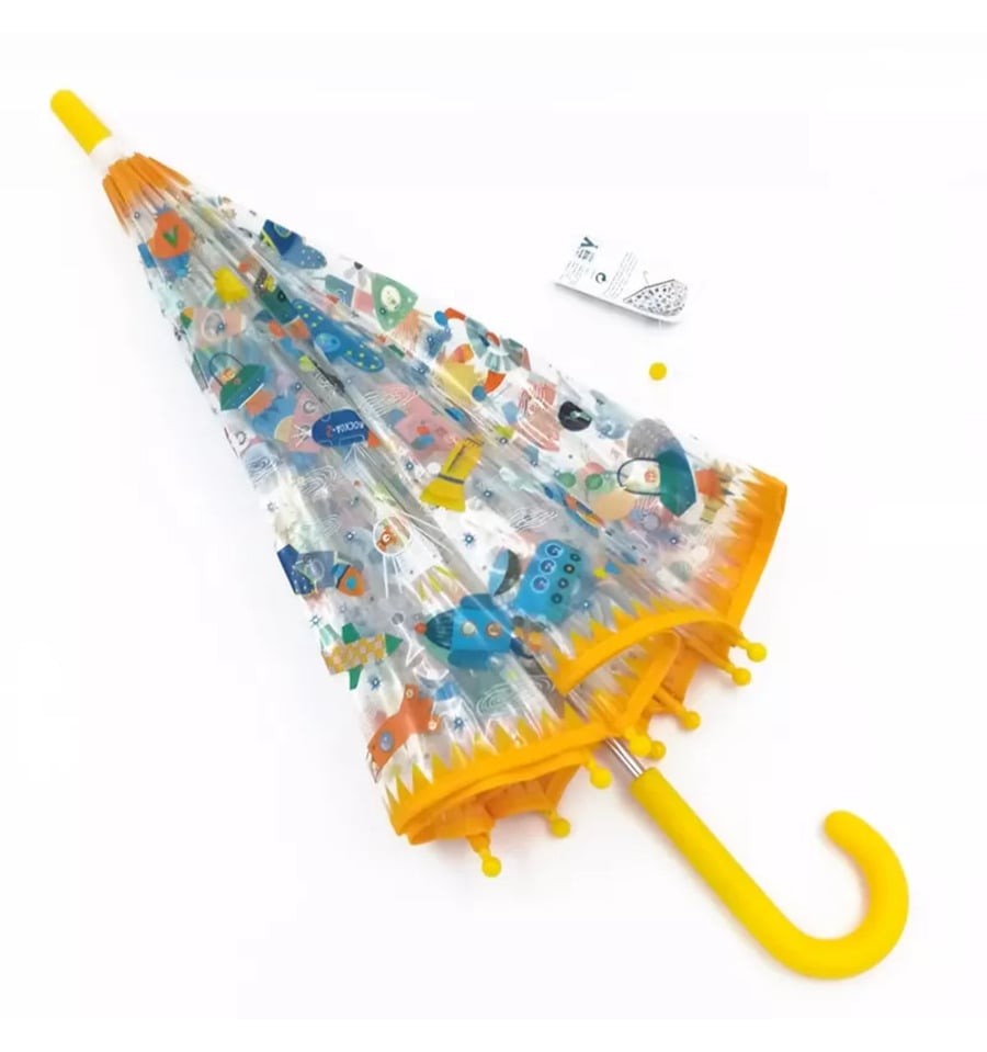 Guarda-chuva espacial transparente médio