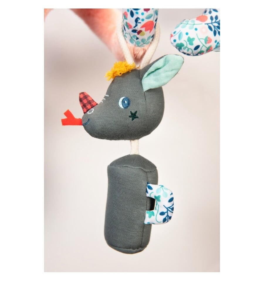 Activity spiral for crib and stroller, Forest