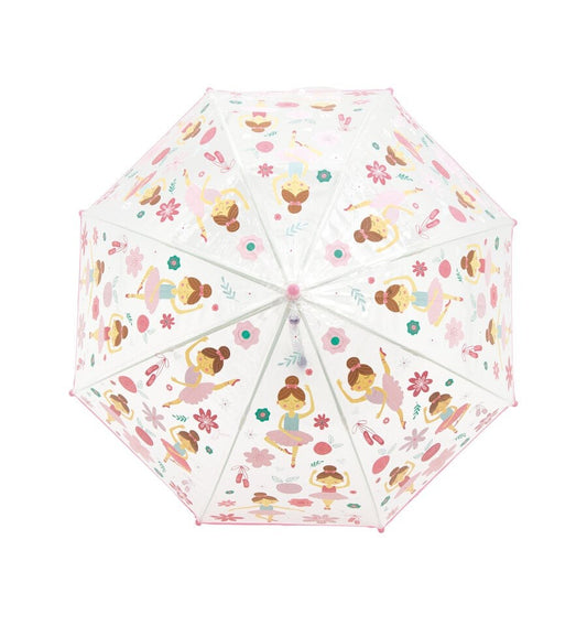 Paraguas grande de bailarinas que cambian de color