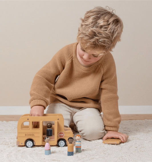 School bus with dolls