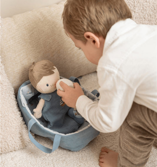 Baby Jim with basket