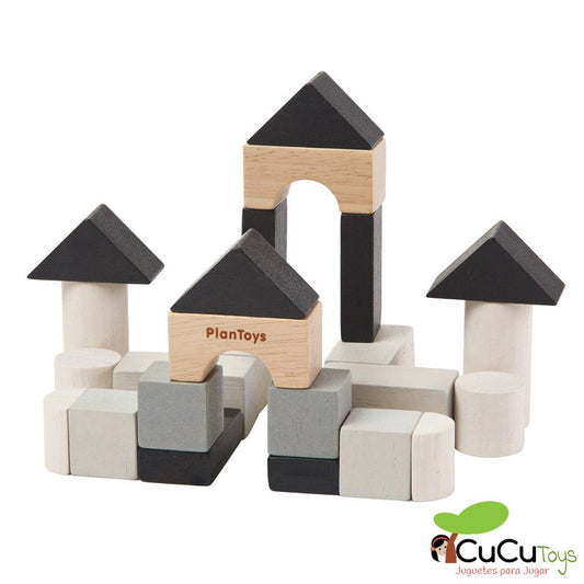 Conjunto de construção em uma lata