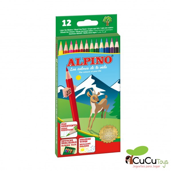 Estojo com 12 lápis de cor