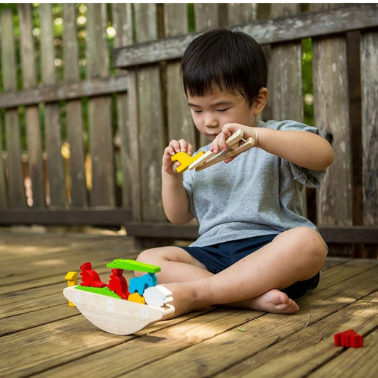 Rocking boat, wooden toy