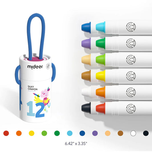 Quick-drying crayon bucket, 12 colors