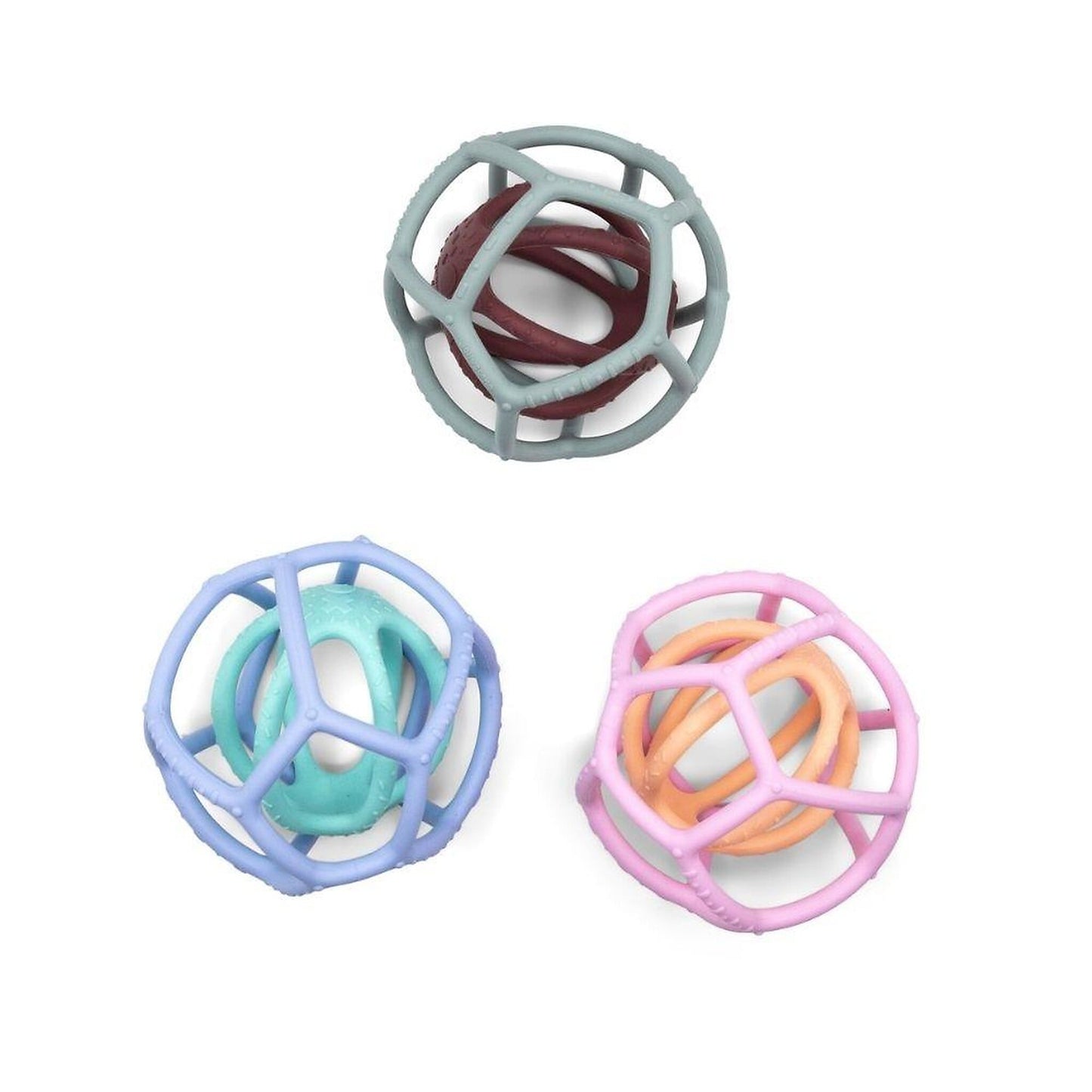 Mint Green and Burgundy Baby Sensory Balls