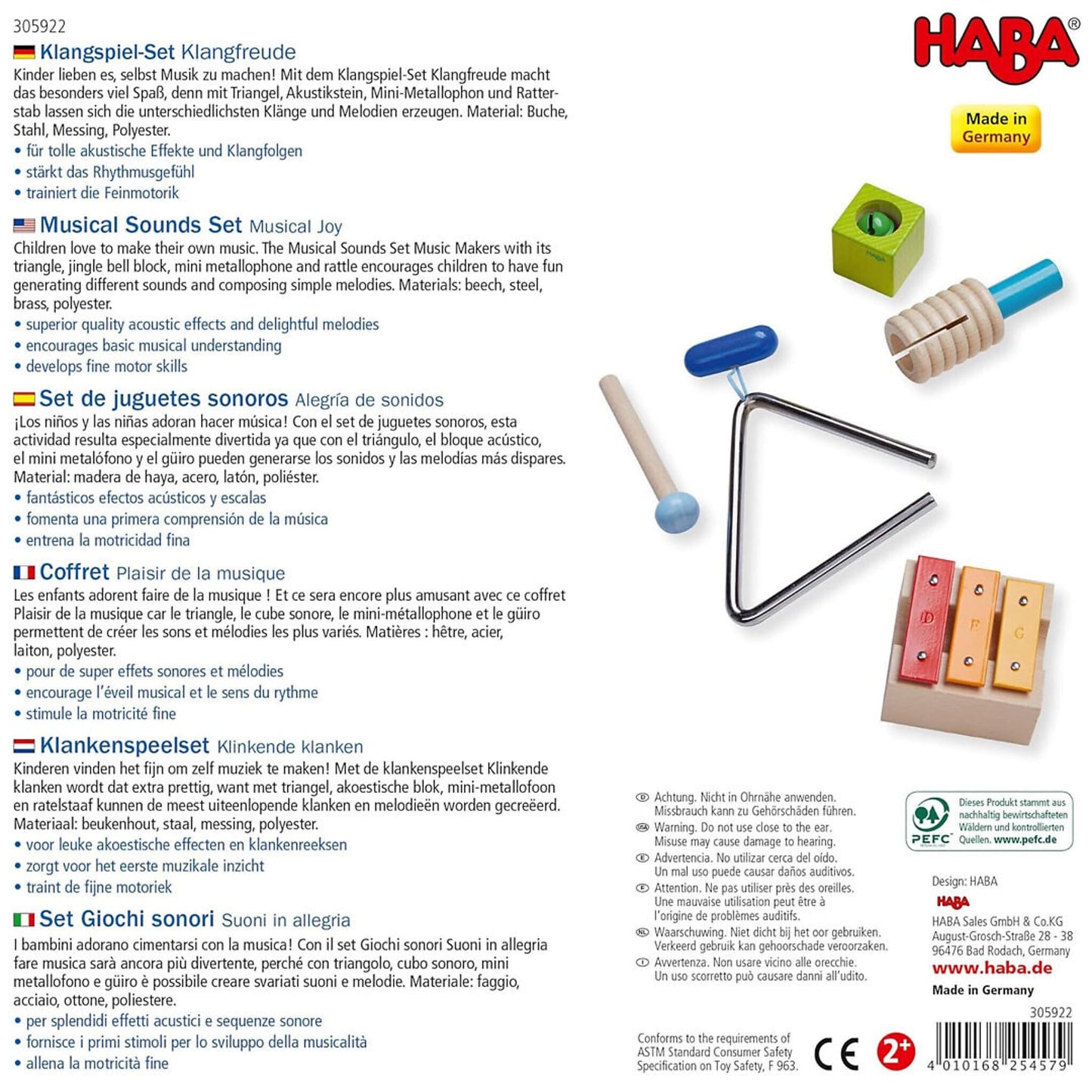 Conjunto de brinquedos sonoros Joy of Sounds