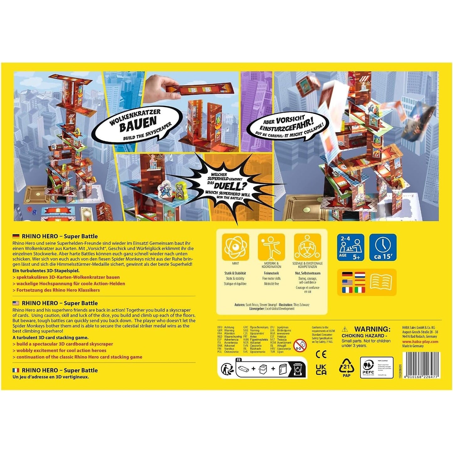 Rhino Hero Super Battle, juego de habilidad