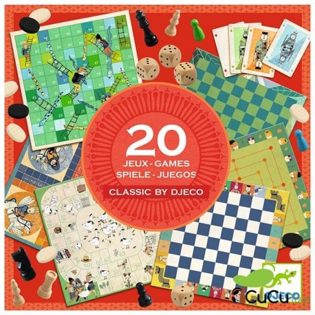 Djeco - Colección de 20 juegos clásicos