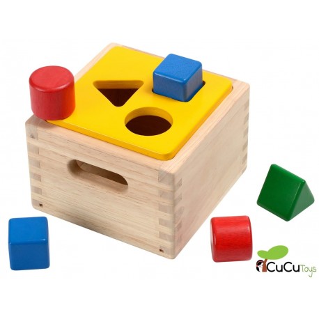 Plantoys - Encajable Caja de formas, juguete de madera 
