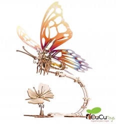 UGears - Mariposa mecánica, kit de madera 3D