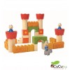 Plantoys - Castillo de bloques de madera, juguete ecológico