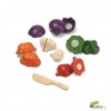 Plantoys - Set de 5 vegetales de colores, juguete de madera