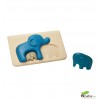 Plantoys - Puzzle encajable de elefantes, juguete ecológico