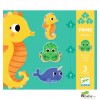 Djeco - En el Mar, puzzle evolutivo 4-6-9 piezas