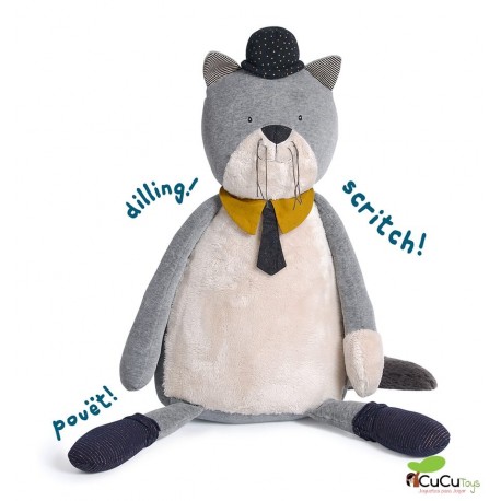 Moulin Roty - Fernand the giant cat - 75cm Les Moustaches